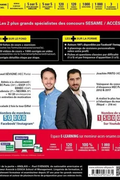 Le grand manuel du concours SESAME. 10 tests, 120 fiches, 120 vidéos, 1000 questions, Edition 2023, Joachim Pinto