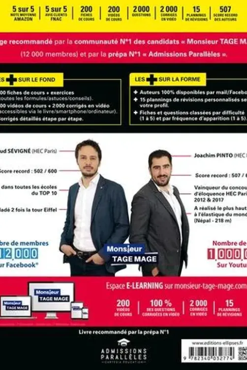 Le grand manuel du TAGE MAGE. Edition 2020, Joachim Pinto