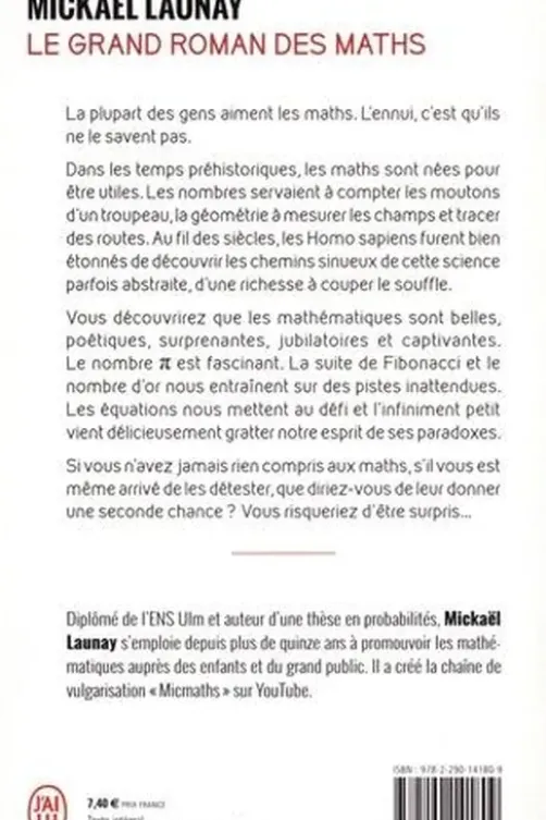 Le grand roman des maths. De la préhistoire à nos jours, Mickaël Launay