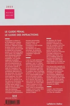 Le guide pénal ; Le guide des infractions. Edition 2023, Jean-Christophe Crocq