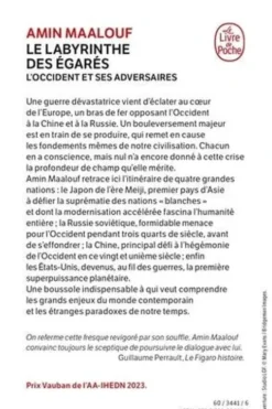 Le labyrinthe des égarés. L'Occident et ses adversaires, Amin Maalouf