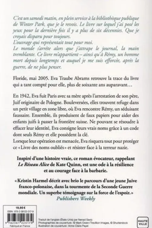 Le livre des noms oubliés, Kristin Harmel