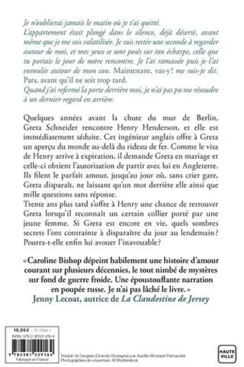 Le matin où je t'ai quitté, Caroline Bishop