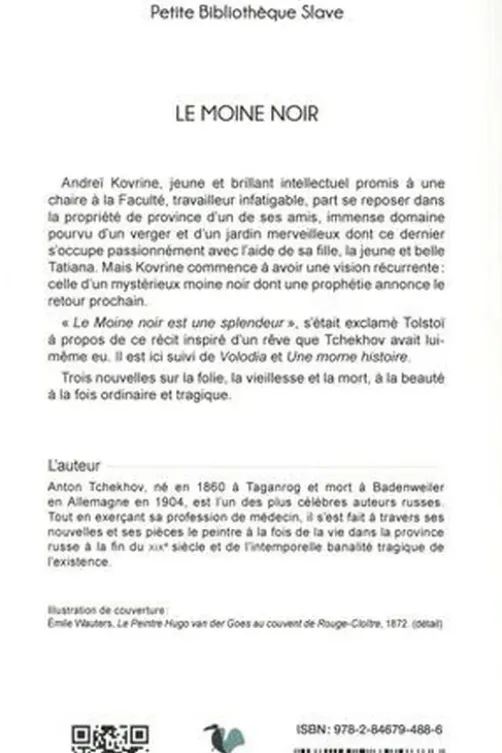 Le moine noir. Suivi de Volodia et Une morne histoire, Anton Tchekhov