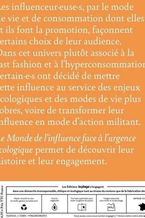 Le monde de l'influence face à l'urgence écologique. Récits engagés, Léa Camillieri