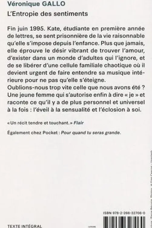 L'entropie des sentiments, Véronique Gallo