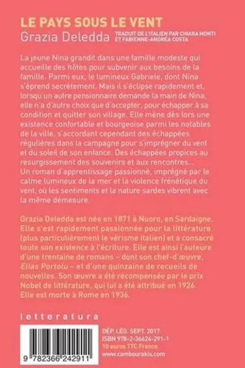 Le pays sous le vent, Grazia Deledda