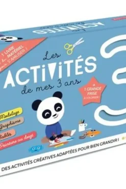 Les activités de mes 3 ans. Contient 1 livre, 4 craies à la cire, 1 emporte-pièce 3, 1 tampon préencré, 1 grande frise à colorier, Sébastien Pelon