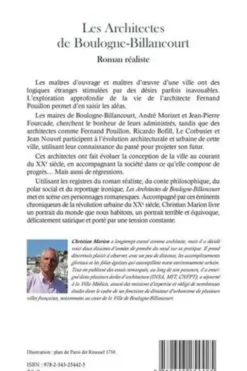 Les architectes de Boulogne-Billancourt. Roman réaliste, Christian Marion