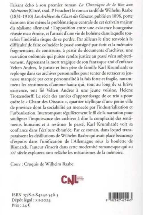 Les Archives du Chant des Oiseaux, Wilhelm Raabe