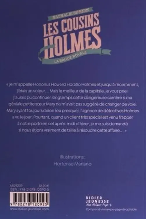 Les Cousins Holmes Tome 1 : La Bague royale, Nathalie Somers