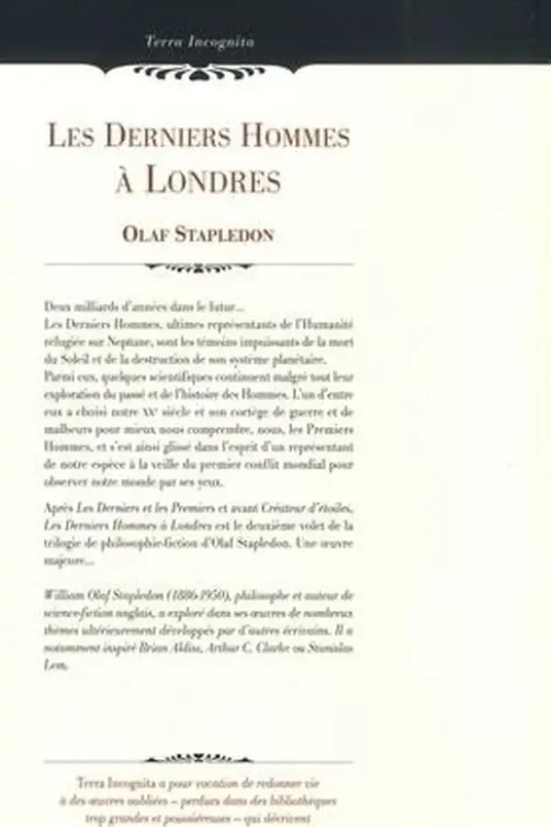 Les derniers hommes à Londres, Olaf Stapledon