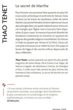 Le secret de Marthe, Thao Tenet
