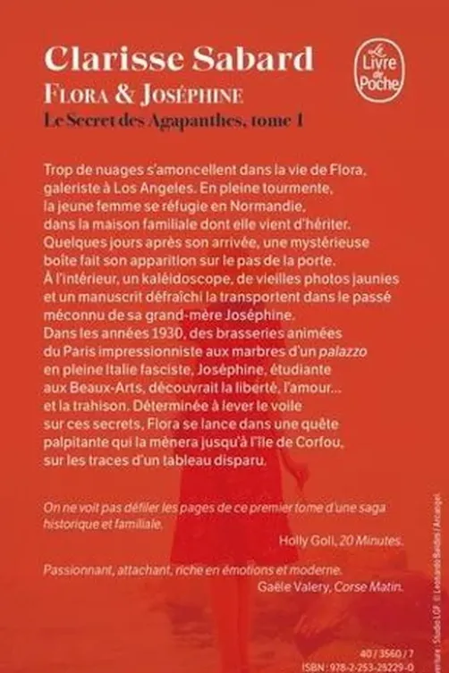 Le secret des agapanthes Tome 1 : Flora et Joséphine, Clarisse Sabard
