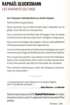 Les enfants du vide. De l'impasse individualiste au réveil citoyen, Raphaël Glucksmann