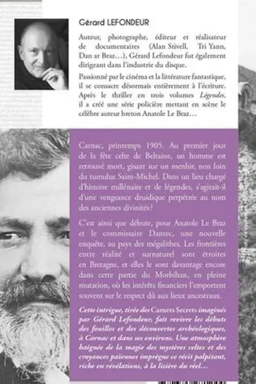 Les enquêtes d'Anatole Le Braz Tome 3 : La malédiction de Carnac, Gérard Lefondeur