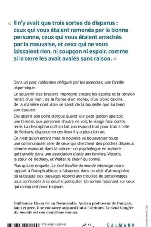 Le Seul Gouffre du monde, Guillaume Huon