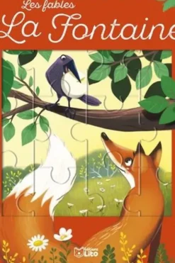 Les fables de La Fontaine. 5 puzzles, 12 pièces, Emmanuelle Colin