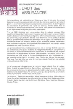 Les grandes conclusions du droit des assurances, Jean-Michel Do Carmo Silva
