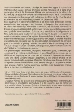 Le siège de Vienne, Horia Ursu