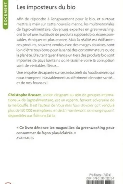 Les imposteurs du bio, Christophe Brusset