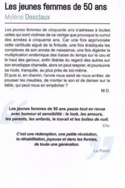 Les jeunes femmes de 50 ans, Mylène Desclaux