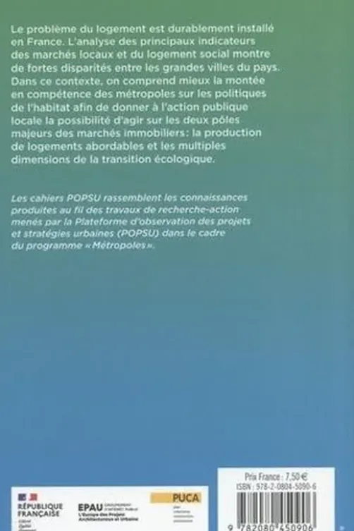 Les métropoles et les marchés du logement, Jean-Claude Driant