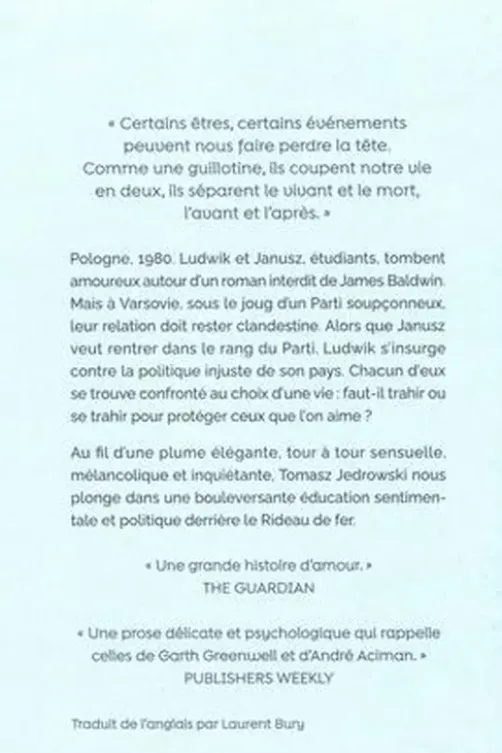 Les nageurs de la nuit, Tomasz Jedrowski