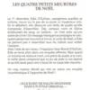 Les quatre petits meurtres de Noël, Alexandra Benedict