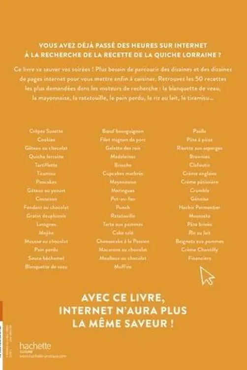Les 50 recettes que vous cherchez toujours sur Internet. Sans scroller pendant des heures !, Hachette Pratique