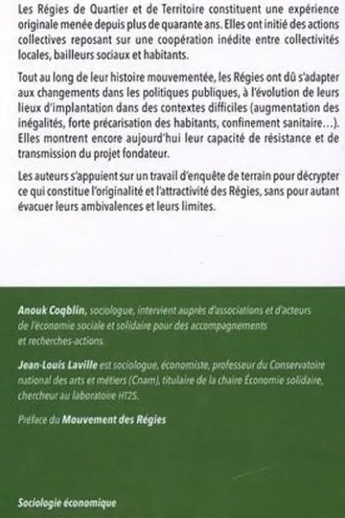 Les Régies de Quartier et de Territoire. Entre pratique instituante et démarche citoyenne, Anouk Coqblin