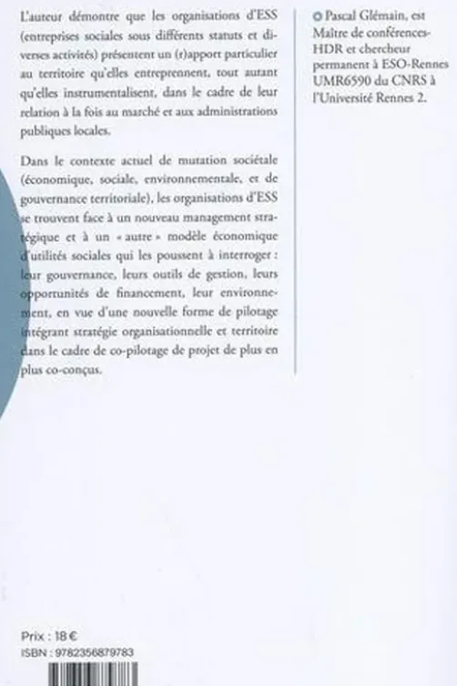 L'ESS au service du développement local, Pascal Glémain