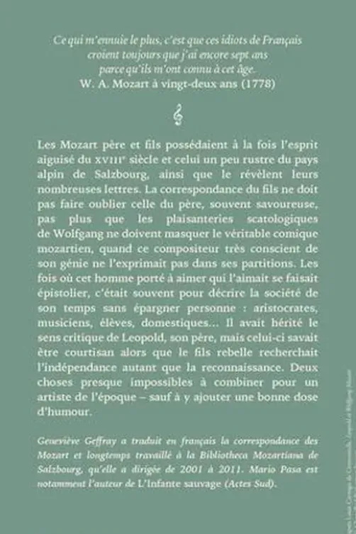 Les sautes d'humour de Mozart père & fils, Mario Pasa