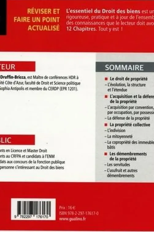 L'essentiel du droit des biens. Edition 2022-2023, Sophie Druffin-Bricca