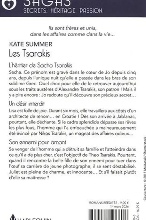 Les Tsarakis Intégrale : L'héritier de Sacha Tsarakis ; Un désir interdit ; Son ennemi pour amant, Kate Summer