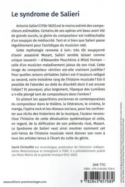 Le syndrome de Salieri, David Christoffel