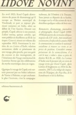 Lettres d'Italie, Karel Capek