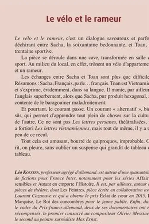 Le vélo et le rameur, Léo Koesten