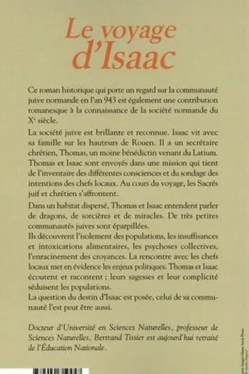 Le voyage d'Isaac, Bertrand Tissier