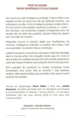 L'humain au risque de l'intelligence artificielle, Pierre Rabhi