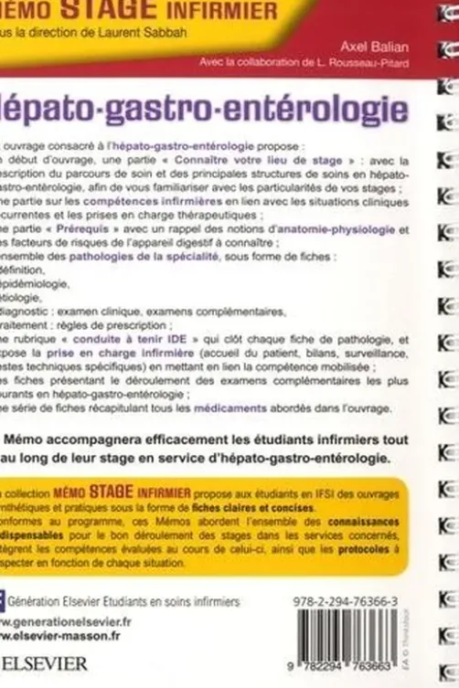L'indispensable en stage d'hépato-gastro-entérologie. 3e édition, Axel Balian