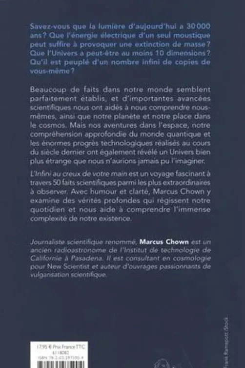 L'infini au creux de votre main. Et 49 autres observations scientifiques insolites et merveilleuses, Marcus Chown