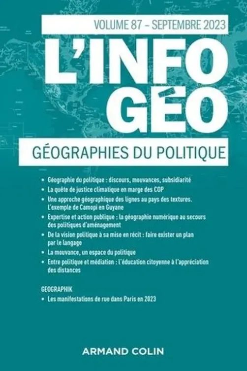 L'information géographique N° 3/2023, Armand Colin
