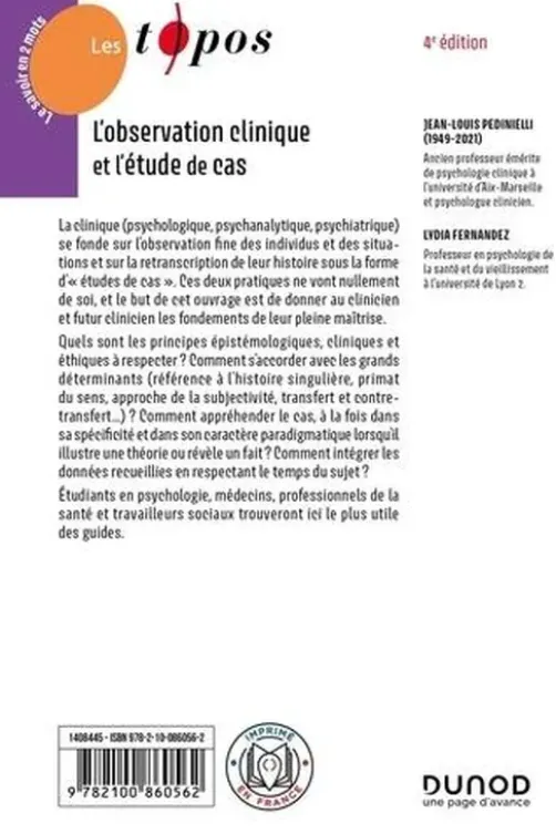 L'observation clinique et l'étude de cas, Jean-Louis Pedinielli