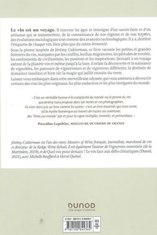 L'Odyssée du Vin. Tour du monde des vins et vignobles remarquables, Jérémy Cukierman