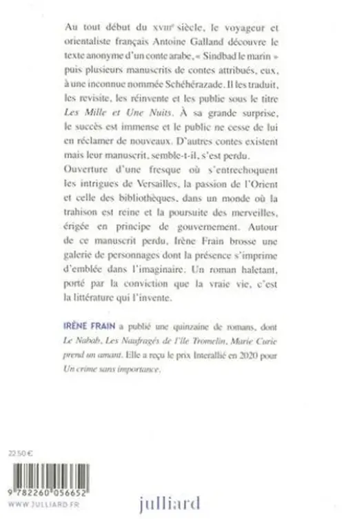 L'or de la nuit, Irène Frain