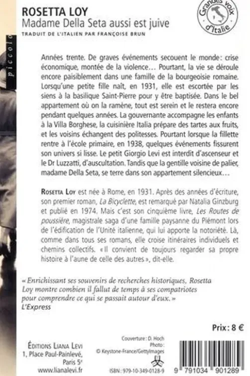 Madame Della Seta aussi est juive, Rosetta Loy