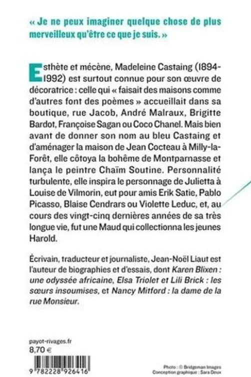Madeleine Castaing. Mécène à Montparnasse, décoratrice à Saint-Germain-des-Prés, Jean-Noël Liaut