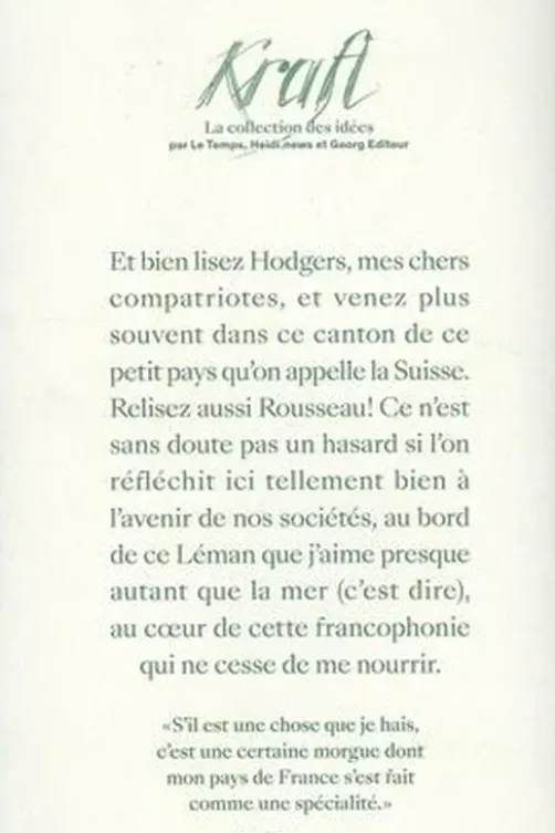 Manifeste pour une écologie de l'espoir, Antonio Hodgers