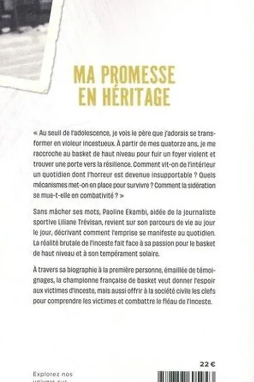 Ma promesse en héritage. Comment une championne a surevécu à l'inceste, Paoline Ekambi